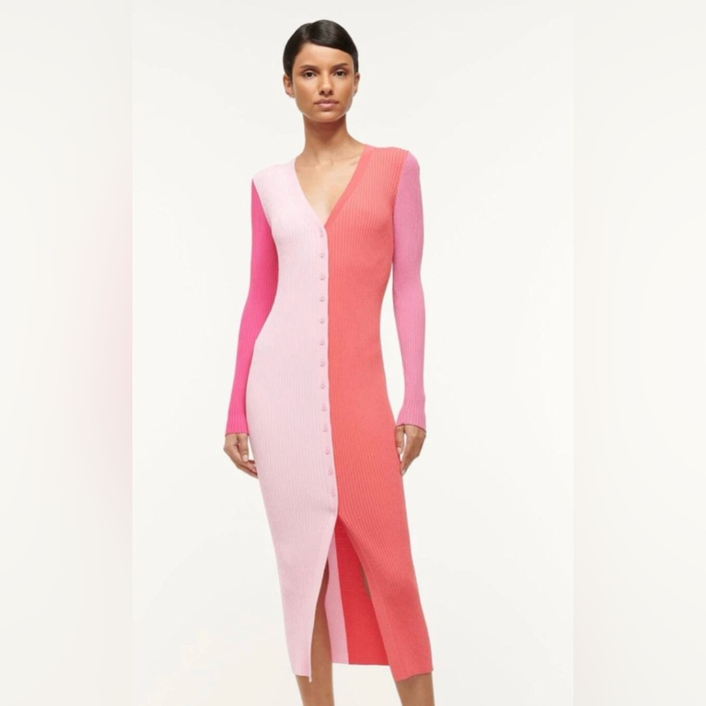 Staud Color Block Sweater Dress